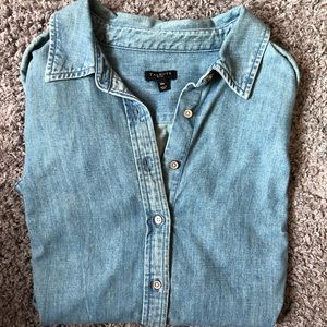 Talbots jean long sleeve button down size petite M